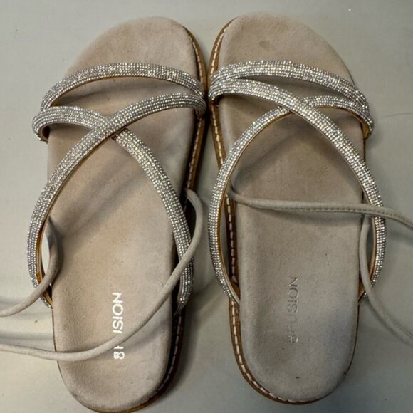 G Fusion Rhinestone Wrap Sandals - Size 7 | Italian-Made - Picture 7 of 14